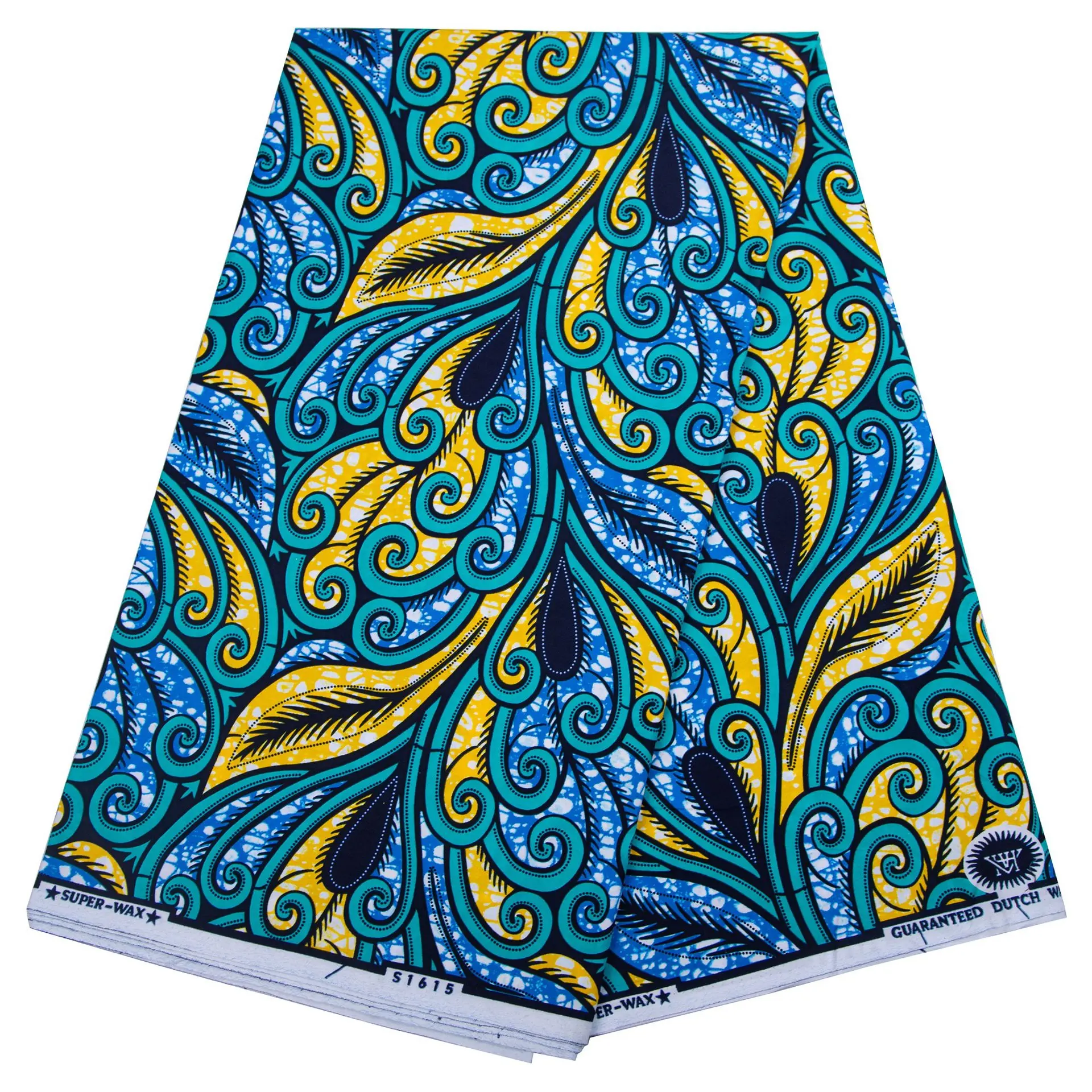 

Newest Veritable Original Super-W Guaranteed Dutch Hollandais Pagne Real Wax Print Fabric African Dress 100% Cotton 6 yards Hot