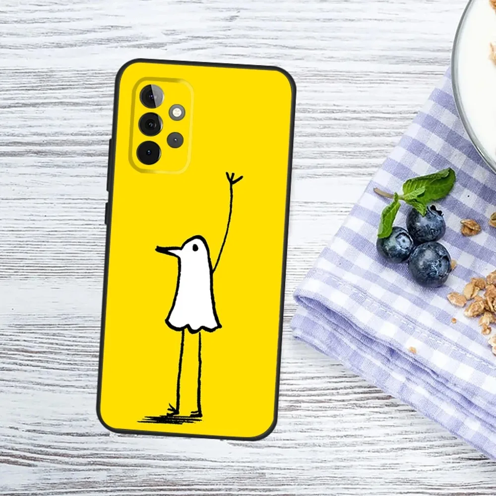 Goodnight Punpun Phone Case For Samsung Galaxy A13,A21s,A22,A31,A32,A52,A53,A71,A80,A91 Soft Black Phone Cover