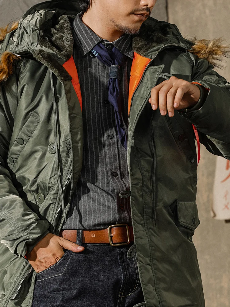 

Thick Men Outwear Jacket Coat plus SIZE Parkas Large Size Military Plus Size Fur Hood Long Waterproof Windproof New Winter Parka
