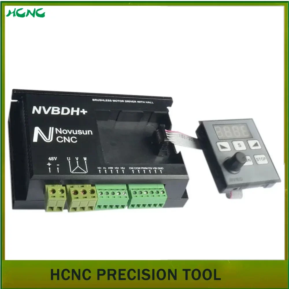 

CNC milling machine spindle NVBDH + NVBDL brushless DC motor matching drive with controller 400W digital display