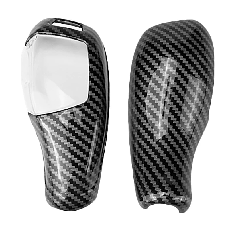 Car Carbon Fiber Snap-in Gear Shift Knob Cover Trim for- 1 3 5 Series F20 F30 F10 F32 X3 F25 X4 X5 F15