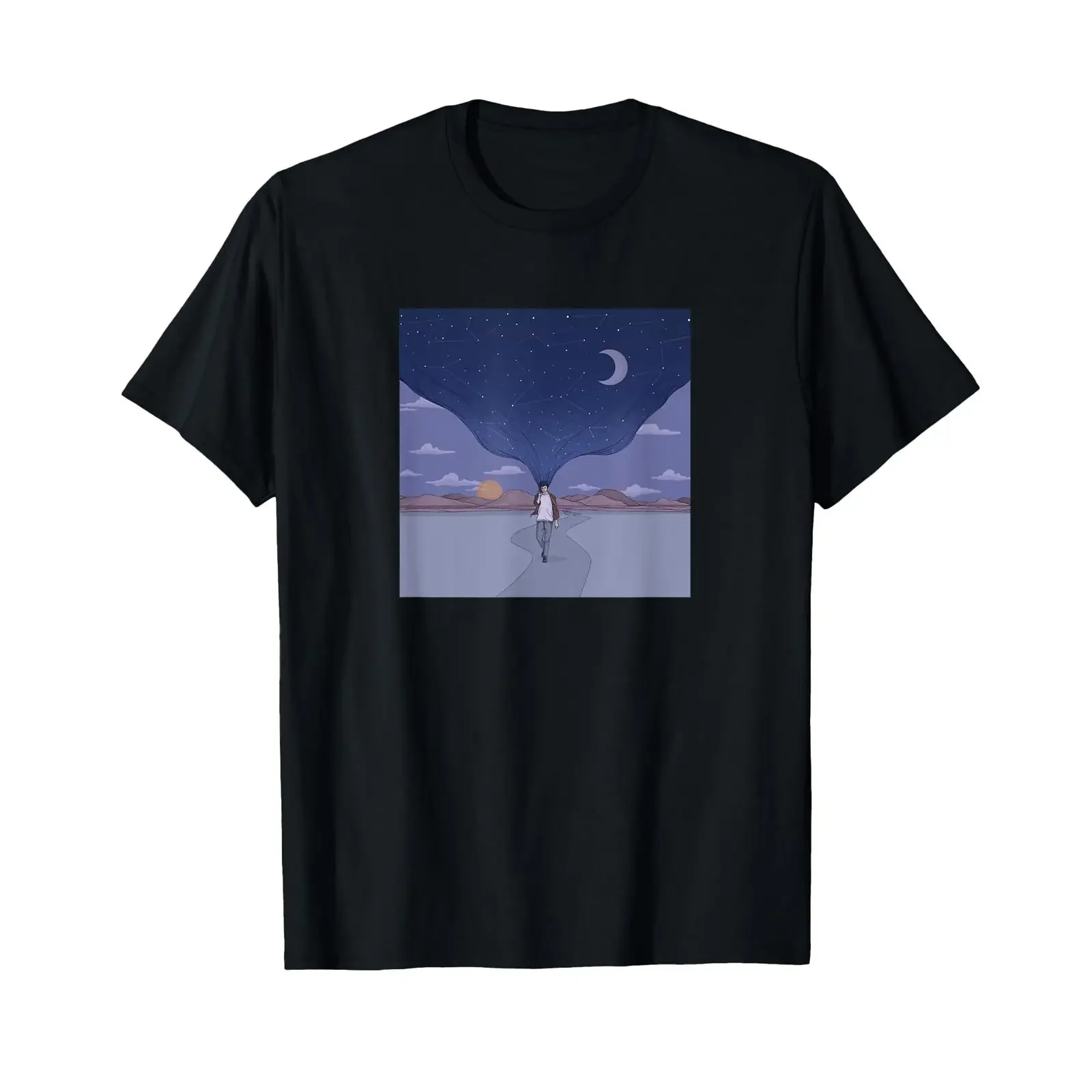 Night Walker T Shirt vintage Washed graphic Slightly Top For Everyday Wear Unisex designer clothes Versatile Comfortable