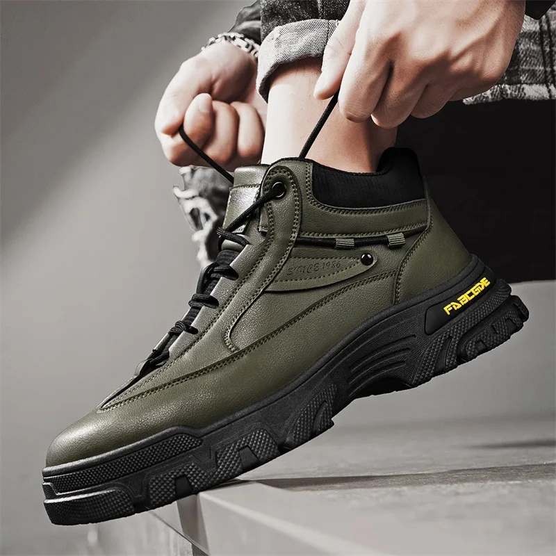 CYYTL Sneakers Men Shoes Casual Platform Outdoor Sports Walking Running Fashion Luxury Designer Tennis Leather Winter Work Boots
