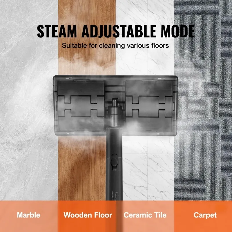 BENTISM Steam Cleaner, 1500 W 84oz Multipurpose Steam Mop, Portable Steamer with 2.5L Water Tank 18ft Long Power Cord