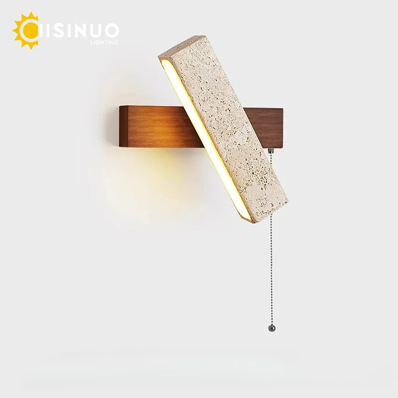 

Ваби-Саби, желтый травертин, каменный настенный светильник, поворотный с выключателем цепи, светодиодный деревянный декор, каменная лампа для прикроватного коридора, фойе