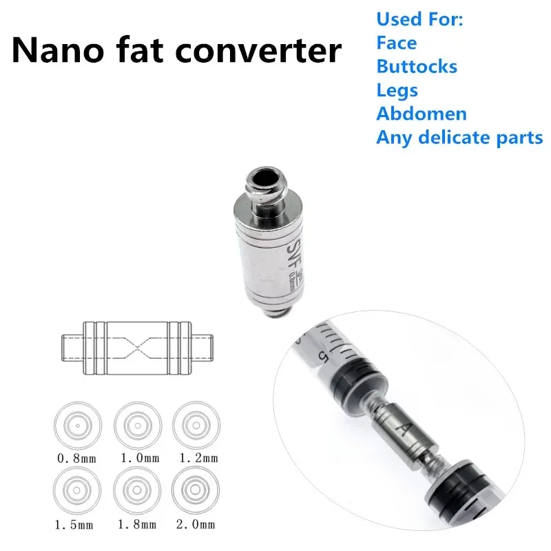 Nano fat filter adapter Nano Fat Transfer for Liposuction Tools Medical Science Used for liposuction surgery practice