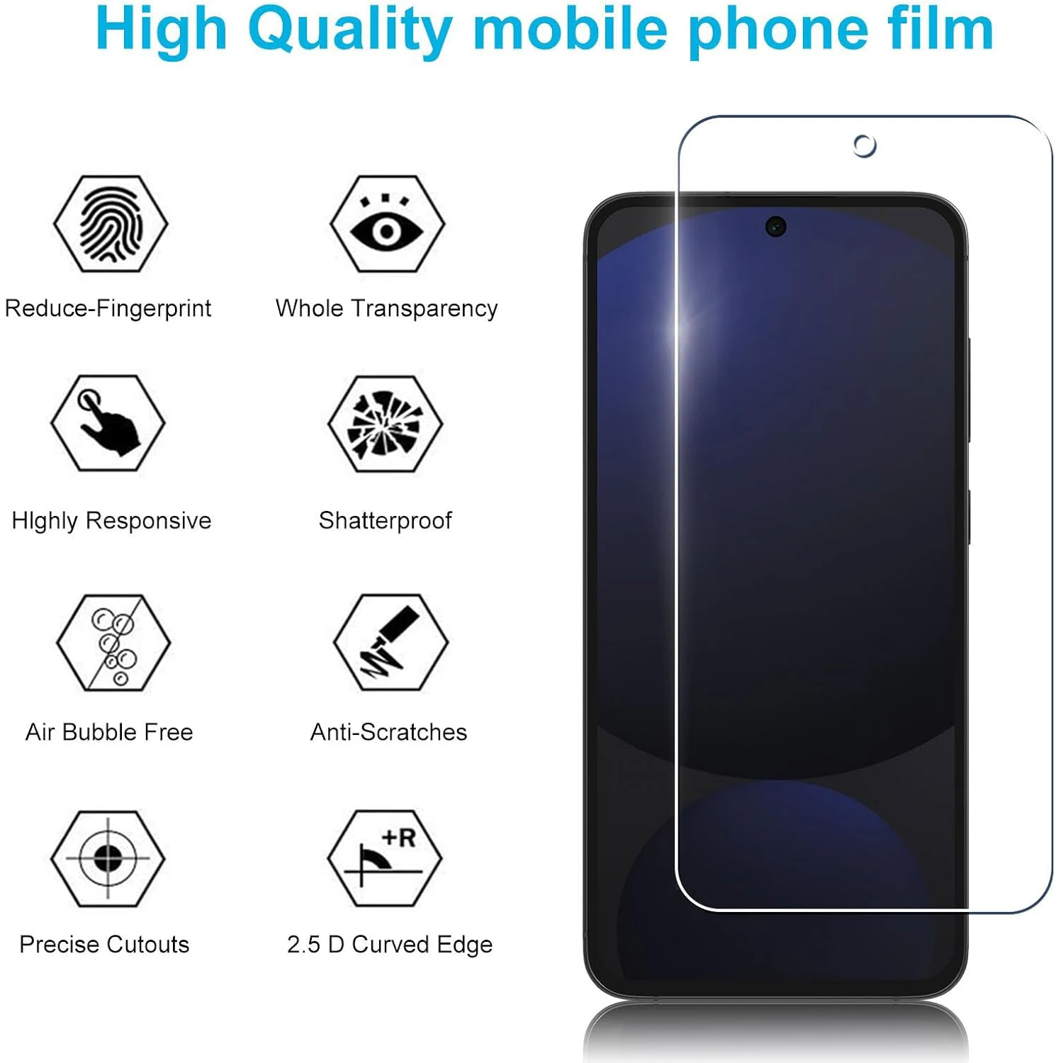 Закаленное стекло Super-HD для Samsung Galaxy S20 FE/S21 FE/S23 FE/S24 FE S20FE S21FE S23FE S24FE Защитная пленка Фото №2