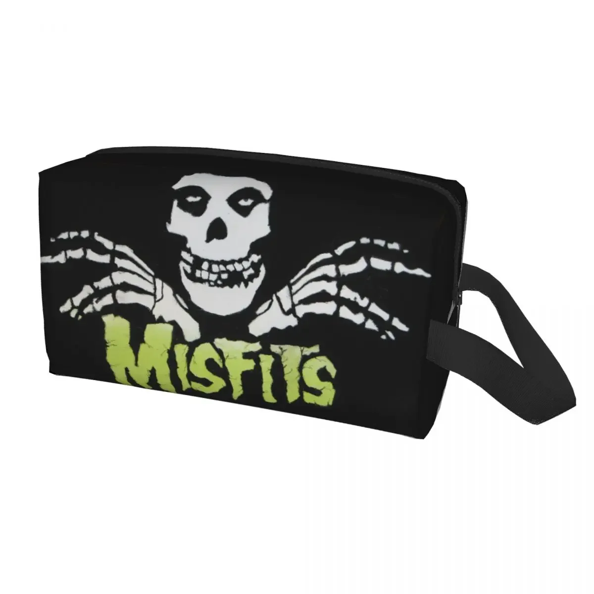 Kawaii Horror Punk Rock Band Misfits Travel Toiletry Bag for Women Makeup Cosmetic Organizer Beauty Storage Dopp Kit