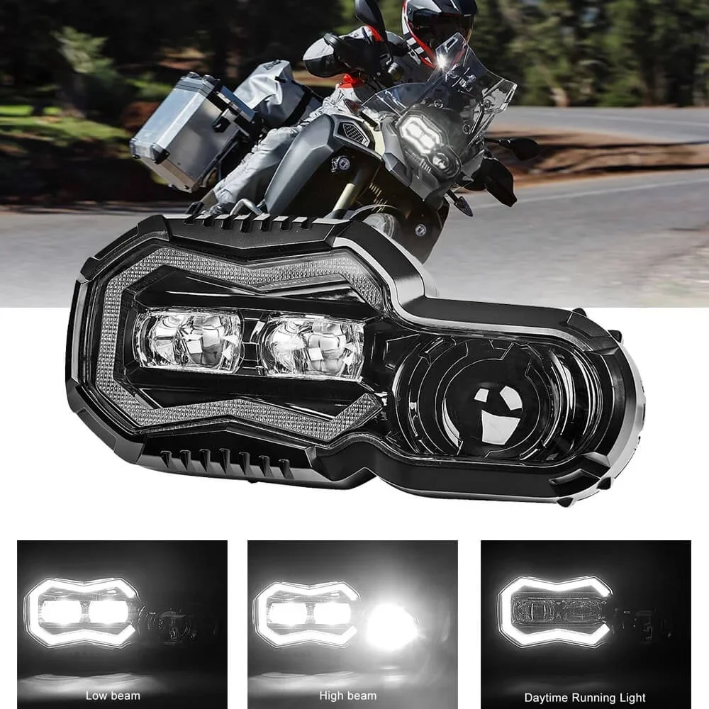

Светодиодная фара 65 Вт с DRL High/Low Halo Lighting, мотоциклетная фара для BMW F650GS F700GS F800GS F800R 2006-2018, DOT E-MARK