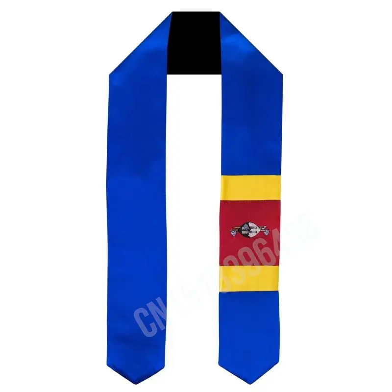 

Eswatini Flag Scarf Top Print Graduation Sash Stole International Study Abroad Adult Unisex Party Accessory