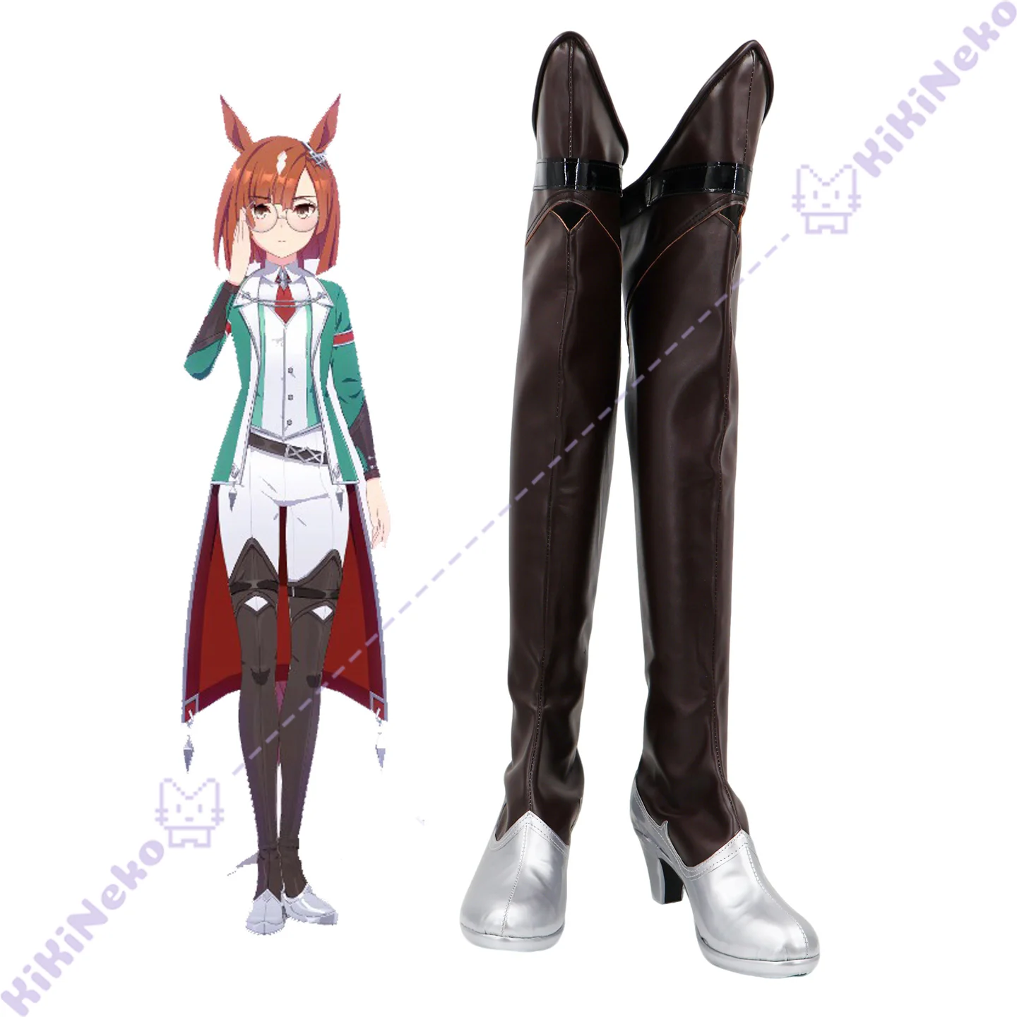 Spiel Ziemlich Derby Ikuno Dictus Cosplay Schuhe Ikuno D Utasu Lange Stiefel Für Hallowmas Party Erwachsene Frauen Männer