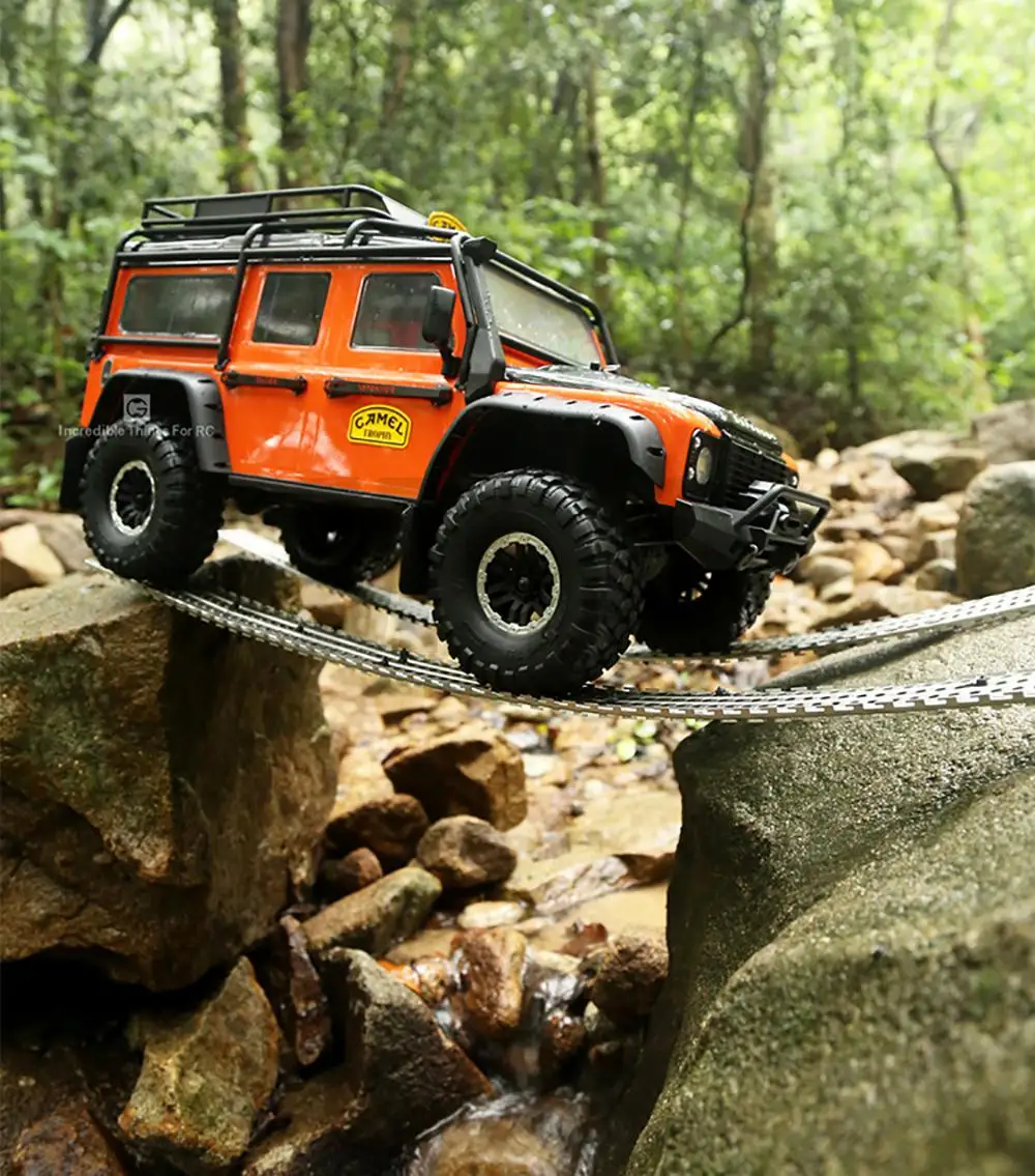 1/10 Rc Kettenfahrzeug Escape Board Klettern Auto Metall Skid Für Trx4 Defender Bronco Axial Scx10 90046 D90 Yikong Rgt Rc4wd – Detail 8