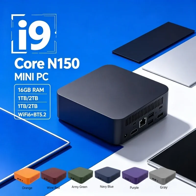 Intel 2026 Discount Portable Mini PC Intel N150 16GB RAM 1/2TB SSD Win11 4K Gaming Desktop 13 RGB Modes - Aliexpress Deal