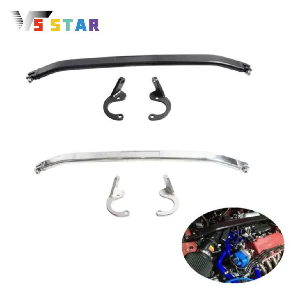 

Высококачественная алюминиевая передняя верхняя стойка, задняя стойка для Honda Civic Hatchback CX Si VX 1992-1995 годов, черный, серебристый RSB-1009