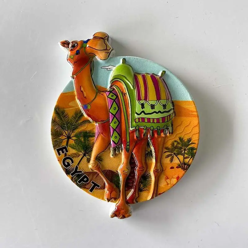 

Egyptian Camel Travel Souvenir Fridge Magnet Creative Personalized 3D Magnetic StickerinsWind Companion Gift Decorations