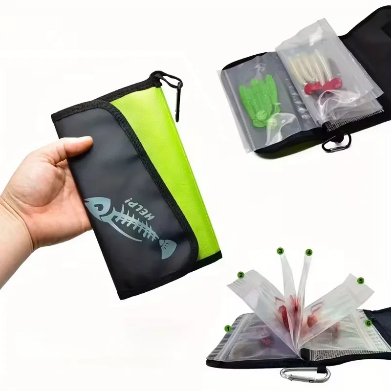 分割された-luya-フェイクベイトバッグ-pvc-インナーバッグ防水釣りルアーバッグ餌キャリーバッグナイロン布仕分けアクセサリーバッグ