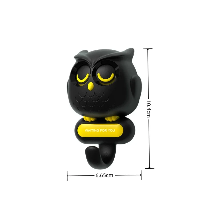 Funny Blinking Cartoon Owl Hook Punch-free Self-adhesive Key Hook Multi-functional Bathroom Porch Storage Rack Decorative Hooks