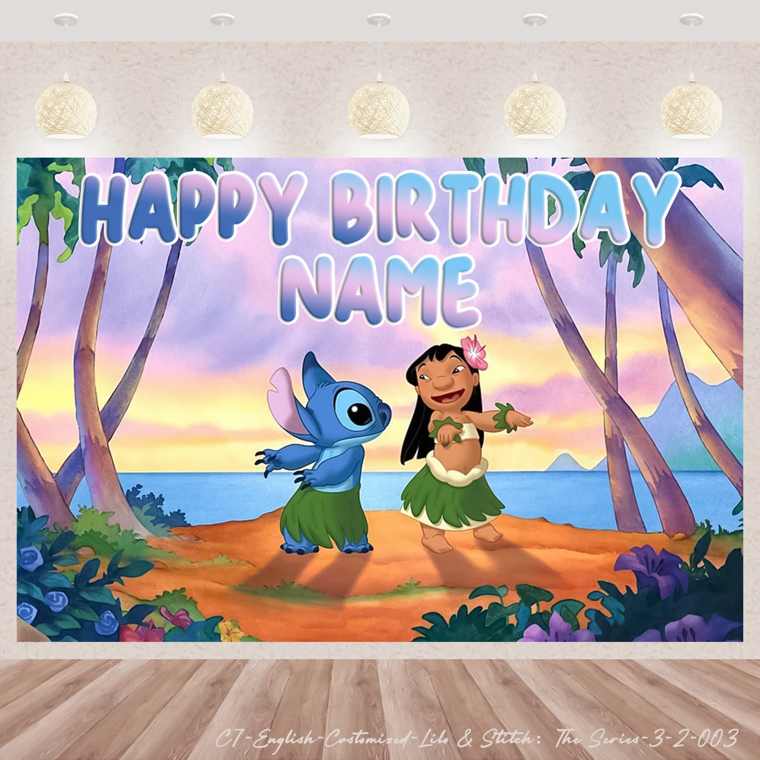 Monsters University Finding Nemo Donald Duck Lilo & Stitch Birthday Party Personalized Customization Background Baby Shower