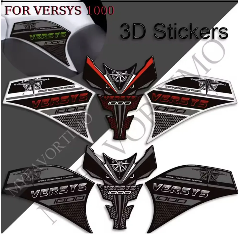 

For Kawasaki VERSYS 1000 SE LT Touring Trunk Luggage Cases Side Gas Fuel Oil Kit Knee Stickers Decals Protector Tank Pad
