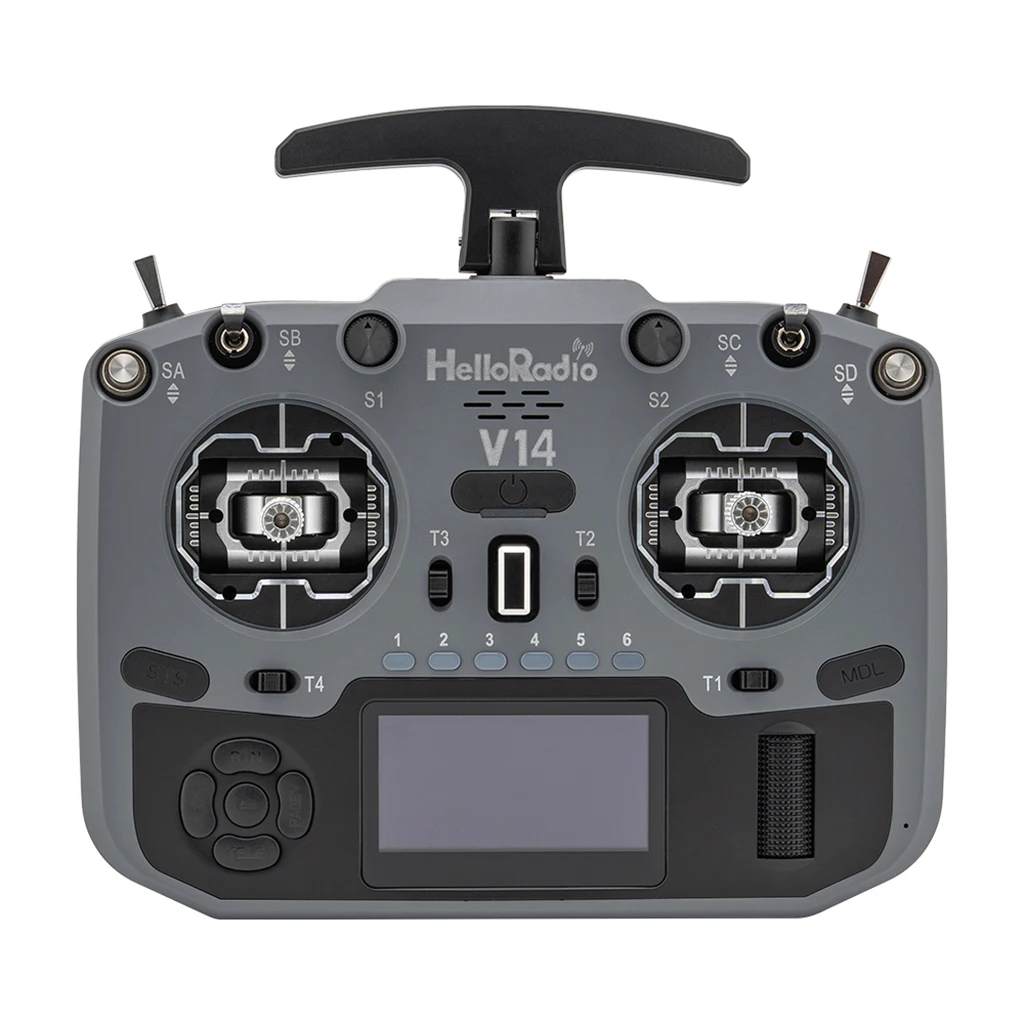 Helloradio V14 MAX R9 V14MAX 4N1 متعدد البروتوكولات التحكم عن بعد ELRS 2.4G AI رئيس المعادن الروك FPV الطائرات TX الارسال EDGETX