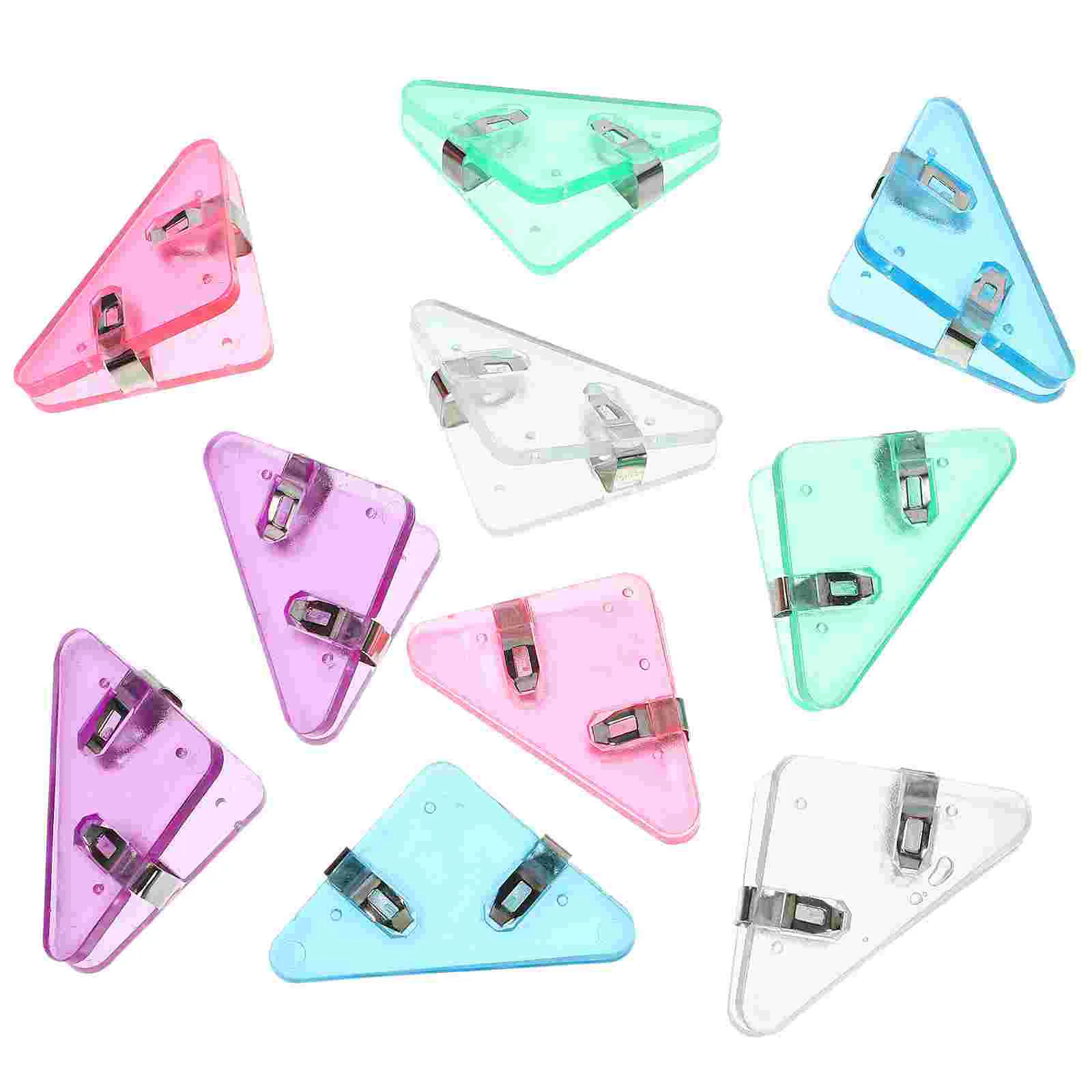 10 Pcs Simple Large Hinge Clip Stationery Storage Paper Clips Corner Binder Office