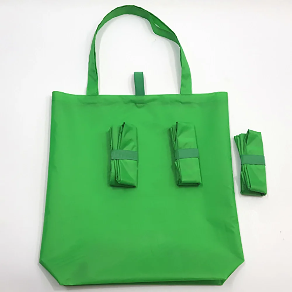 

Рекламная свернутая сумка-тоут, оптовая продажа, складная сумка-шоппер из переработанного полиэстера с резиновой лентой, универсальная прочная сумка для хранения