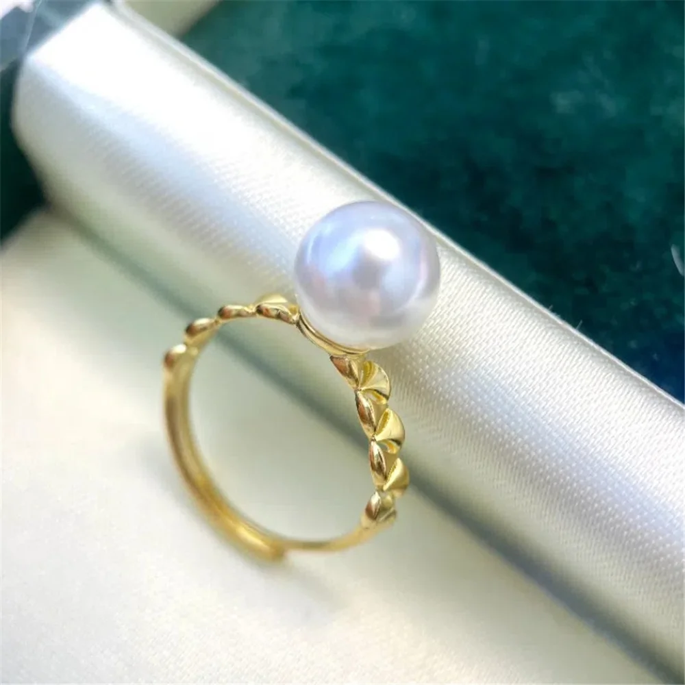 Solid S925 Sterling Silver Pearl Ring Settings Findings & Accessories - for Jewelry Making Bulk Wholesale Craft Supplies 6-12mm