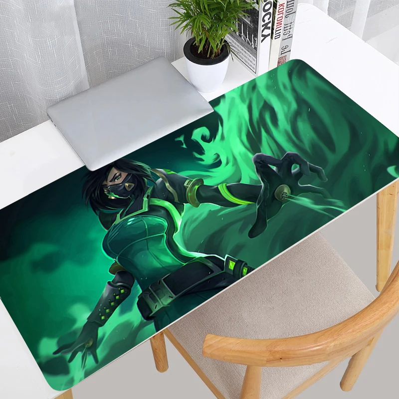 Valorant Viper Mouse Pad Sexy Anime Girl Extended Desk Mat Laptop Gaming Accessories Keyboard Rug PC Green Snake Rubber Mousepad