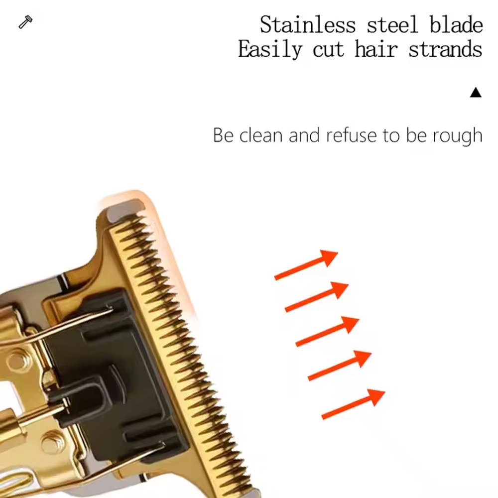 ماكينة تشذيب الشعر للرجال، مجموعة منخفضة الضوضاء، كهربائية قابلة لإعادة الشحن عبر USB، صوت قابل للتعديل، هدية للرجال، ماكينة حلاقة احترافية