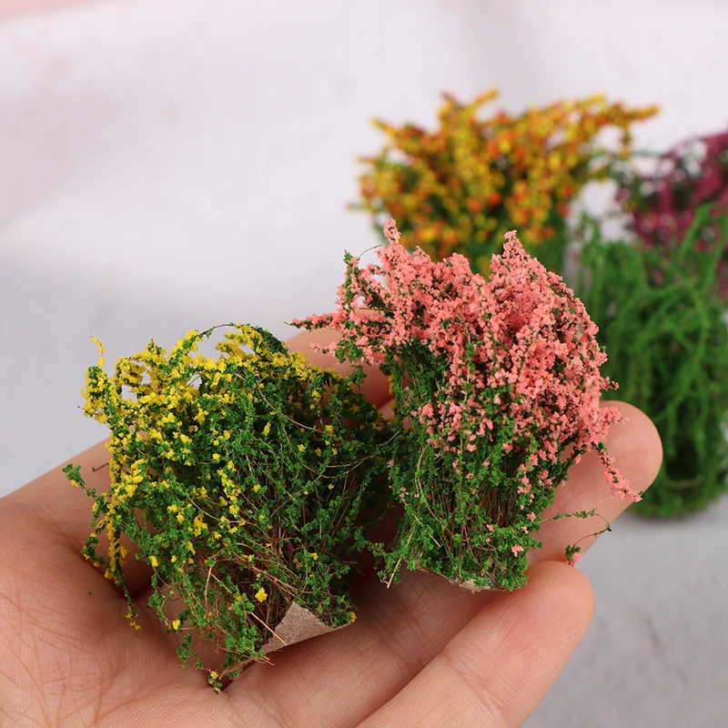 1 قطعة مجموعات زهرة النباتات زهرة مصغرة الشجيرات خصلات العشب DIY بها بنفسك نموذج بناء العمارة #5