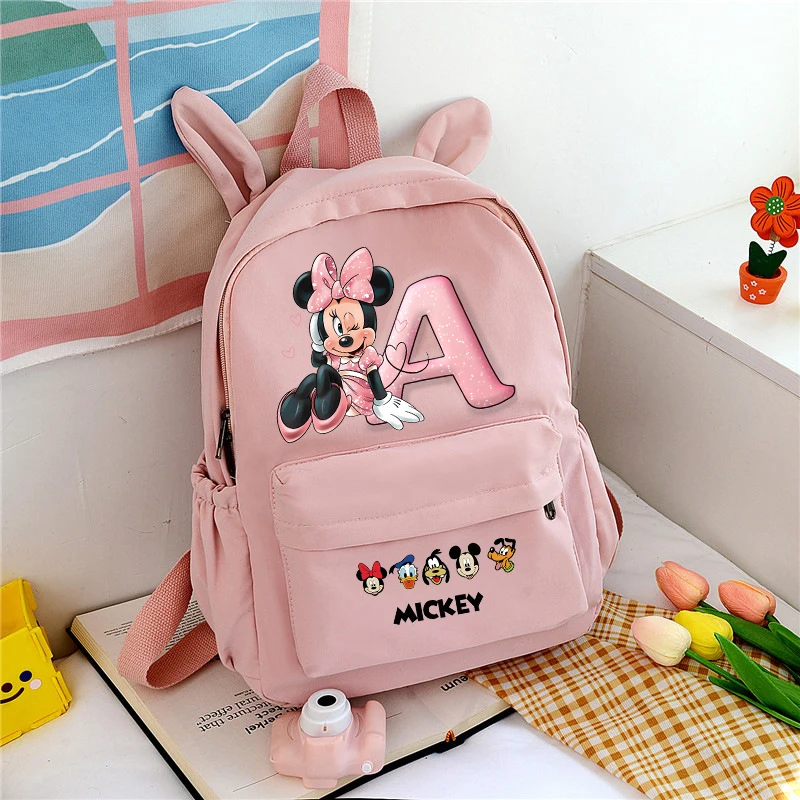 Mickey Minnie Mouse Girl School Bag Cartoon Anime Kid Boy Girl Knapsack Teenager Backpack Student BookBag Rucksack Children Gift