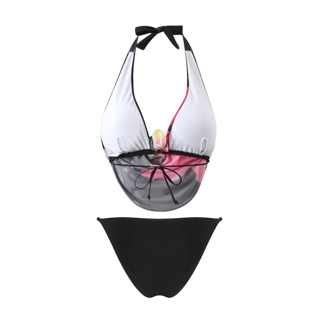 S - XL Mit Rock Blumenmuster Bikini Damen Bademode Weiblicher Badeanzug Dreiteiliges Bikini-Set Badeanzug Schwimmanzug V7996 – Detail 14