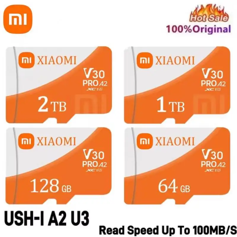 Xiaomi kartu memori, kartu SD mikro TF 1TB, kartu memori TF/SD 128GB 256GB 512GB, kartu memori Mini Class10 untuk Nintendo Switch kamera/ponsel baru