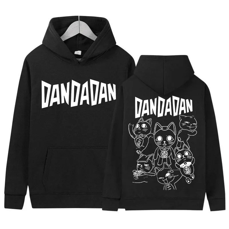 Anime giapponese Dandadan Okarun Dan Da Dan Felpa con cappuccio grafica Divertente stile gatto Uomo Donna Felpa in pile Y2K Vintage Harajuku Felpe con cappuccio