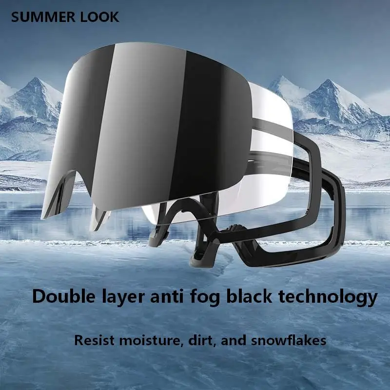 Luxury Double-Layer Anti-Fog Ski Goggles Water-Resistant Impact-Resistant Men's And Women's Waterproof Skiing Goggles