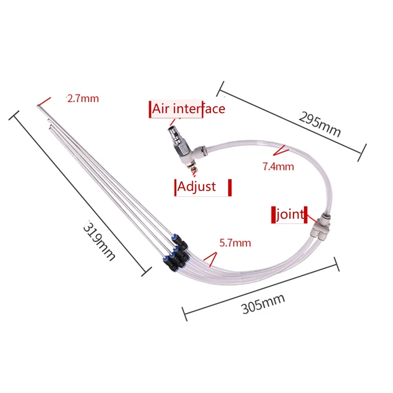 Car Carbon Deposition Cleaning Equipment Ultrasonic Pneumatic Carbon Deposition Endoscope Brush Cleaning Agent Tool B