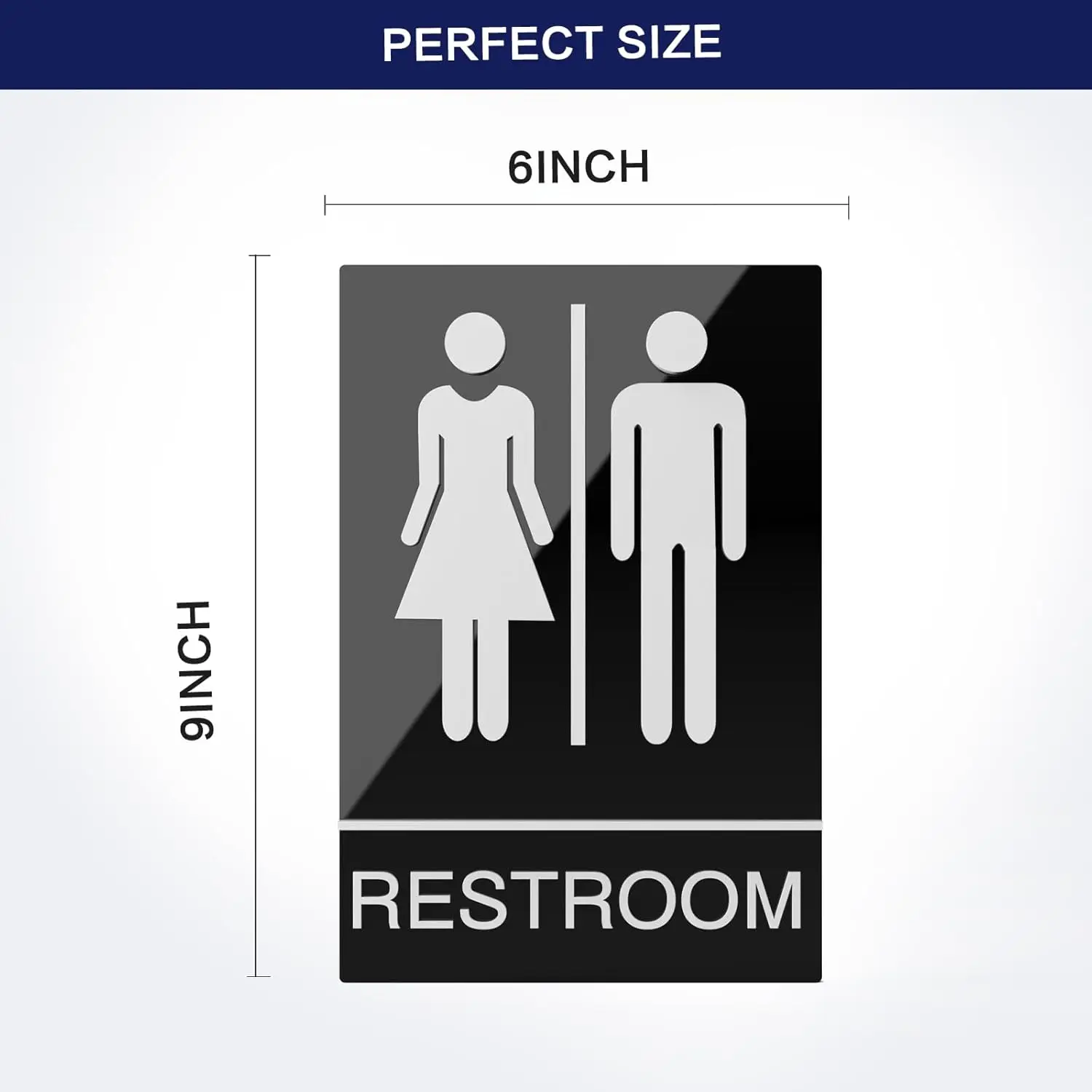 2PCS Unisex Restroom Sign,9