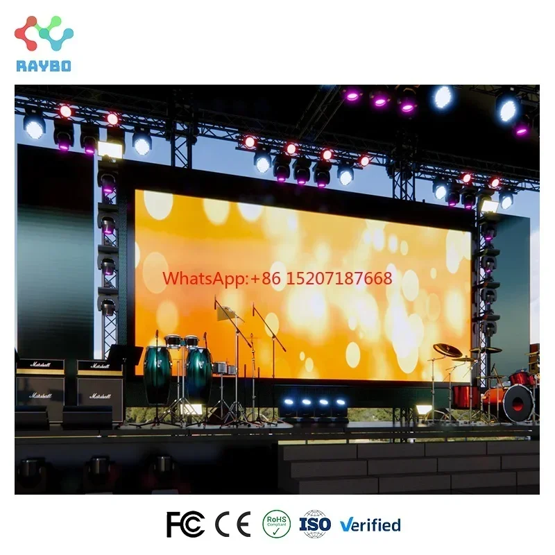 Raybo Rental Led Display Indoor Outdoor Full Color Ledwall P3.9 P3.91 Led Video Wall 500x500mm Die Cast Aluminum Display Screens