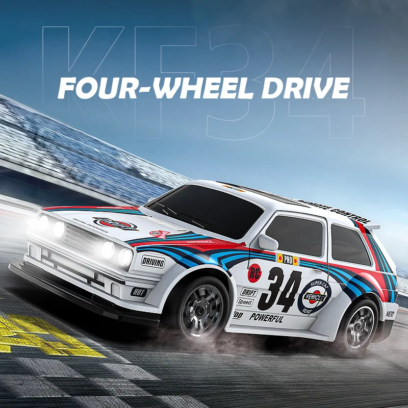 

RC Drift Car KF34 1:43 Scale 4WD 2.4G High Speed Remote Control Car With Adjustable Speed Racing Toy For Kids Adults