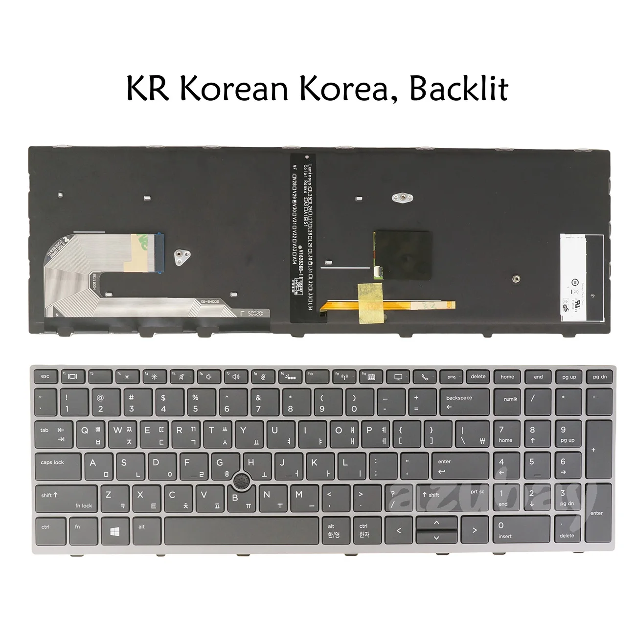 

Korean Backlit Keyboard for HP ZBook 15u G5 ,15u G6, L17971 - AD1 L14366 -AD1 L29477 -AD1 Gray Frame