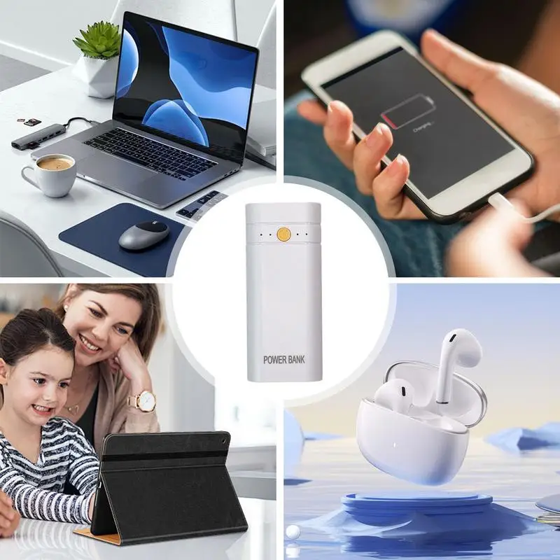 Mobile Charging Bank Case Nesting Design USB Power Bank Case Portable Phone Battery Charging cover Power Bank Accessories
