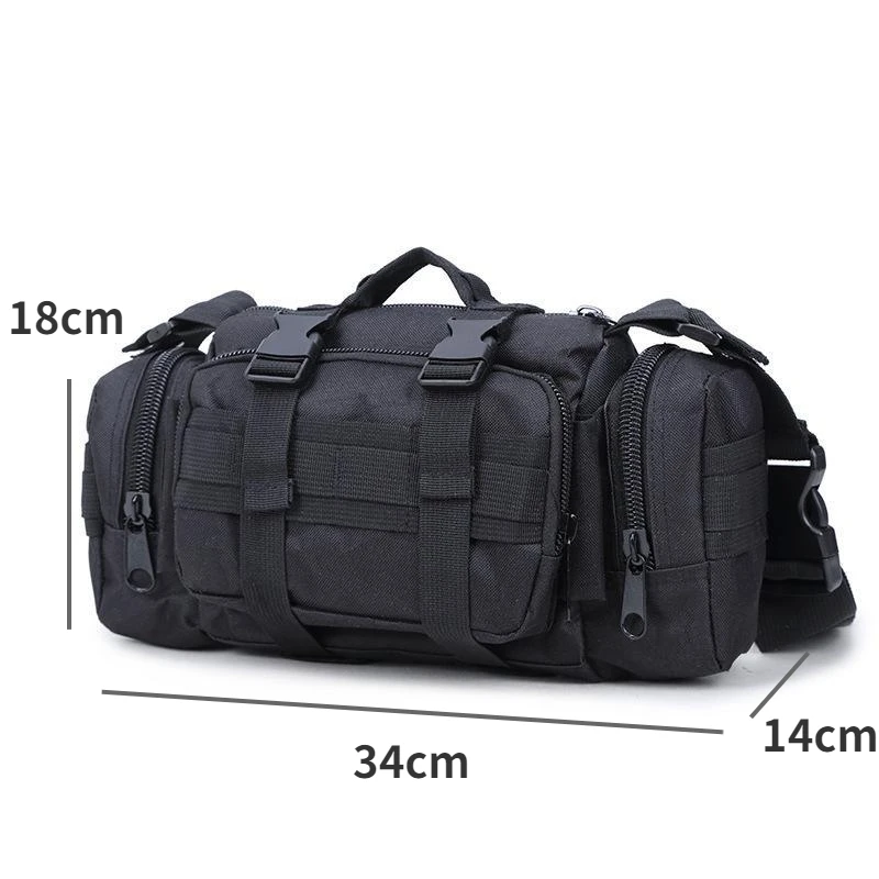 High Quality 600D Nylon Outdoor Military Tactical Backpack Waist Pack Waist Bag Camping Hiking Pouch 3P Chest Bag