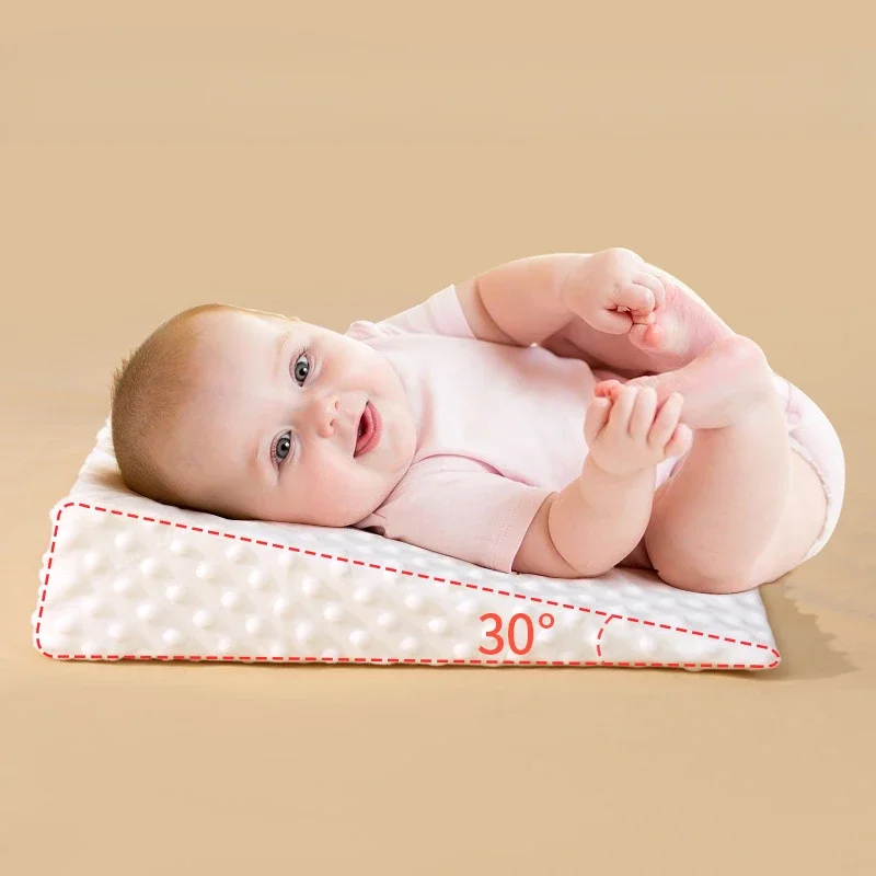 Lying on The Side for Baby Feeding and Lactation Pillow Baby Anti Emesis Slope Pad for Newborns To Prevent Milk Overflow