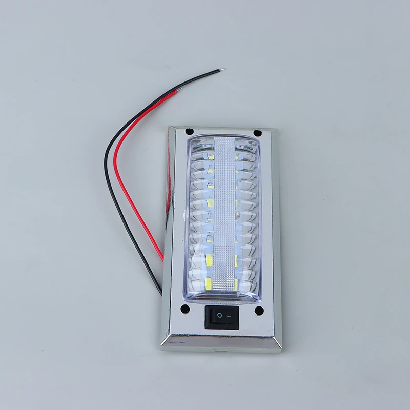 LED 12V-24V Panel Light Car Interior Reading Lamp High Brightness Cabin Lights for Van Truck RV Boat Camper Lights Switch On Off