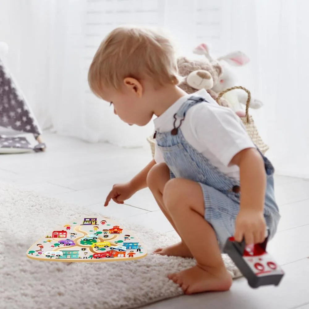 

Wooden Children's Maze Walking Board Early Education Multipurpose Montessori Maze Boards Montessori Portable Puzzle Maze Board