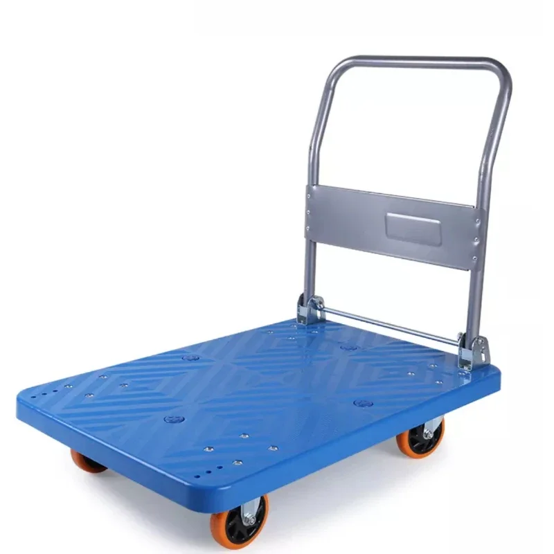 

Heavy Duty Transport Tool Carts Platform Truck Cart Folding Trolley Truck Silver Blue Steel Stainless Packing Packaging