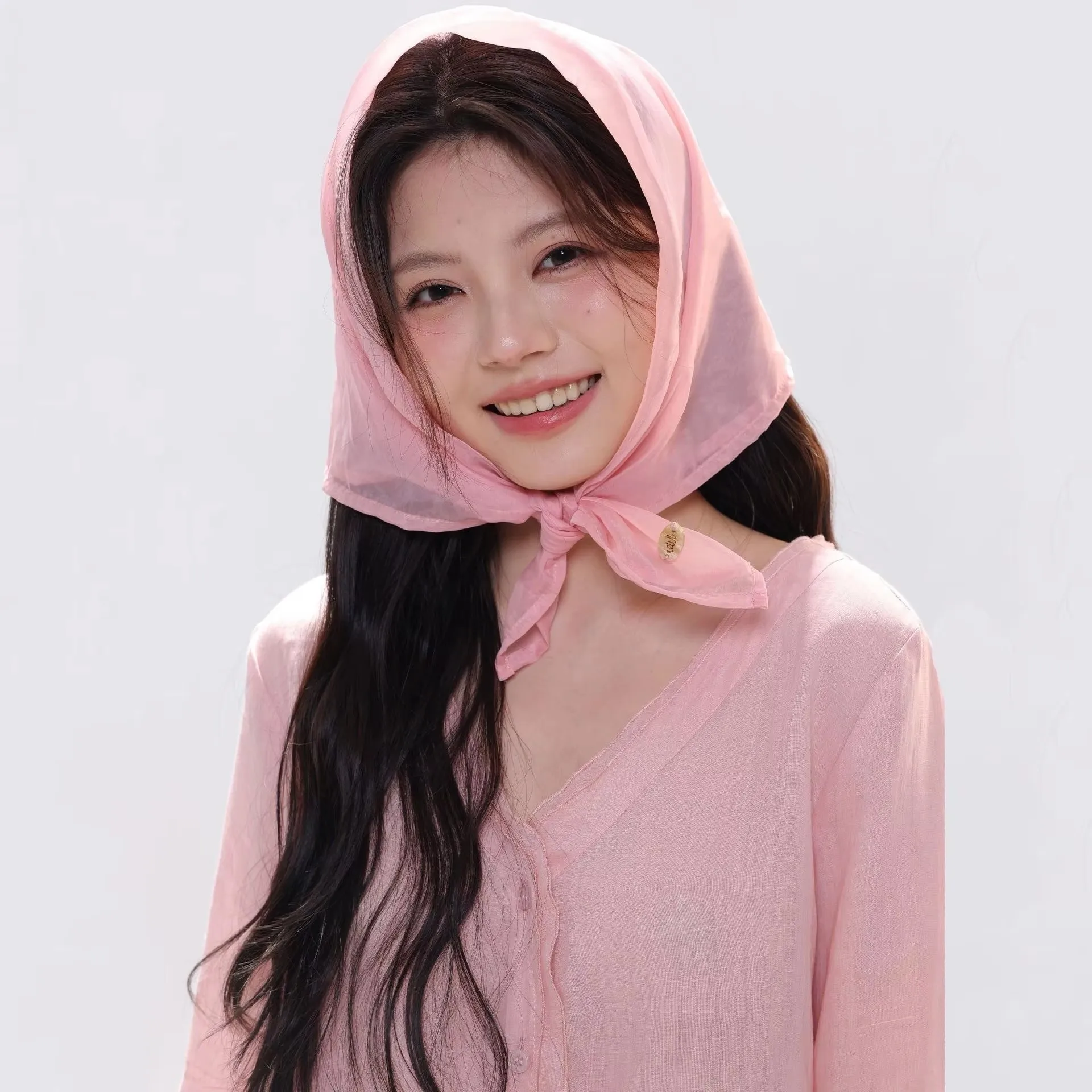 

POLYESTER Silk Scarf Women elegant Luxury High Quality Square Fashion Print Neckerchief solid Shawl Wraps Hijab Bandana Scarves