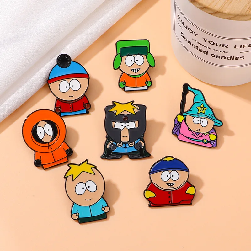 Comic Southern Park-themed Pin Badges Featuring The Adorable Cartoon Character Perfect for Anime Bag Accessories Clothing Badges
