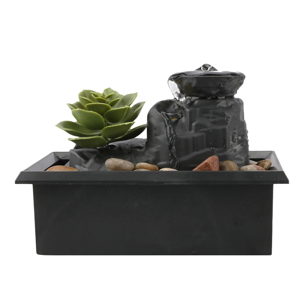 Water Fountain Flowing Water Waterfall Unique Shape Garden Home Desktop Office Yard Decoration Supplies