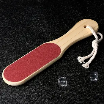 Pemzová dřevěná rukojeť Oboustranná podložka na nohy Pilník na odumřelou kůži Mozoly Bruska na nohy Pedikúrní nástroj Tření kůže na nohou Podložka na nohy 8 nejlepší prodej škrábadlo na nohy - №3